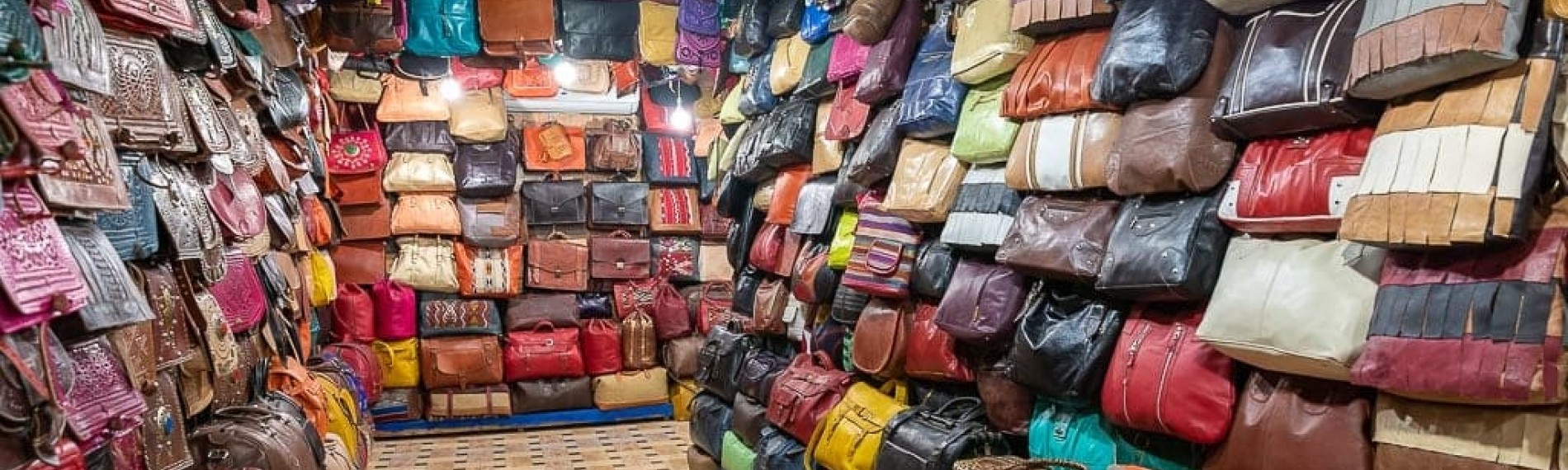 Handicrafts of leather in Fez